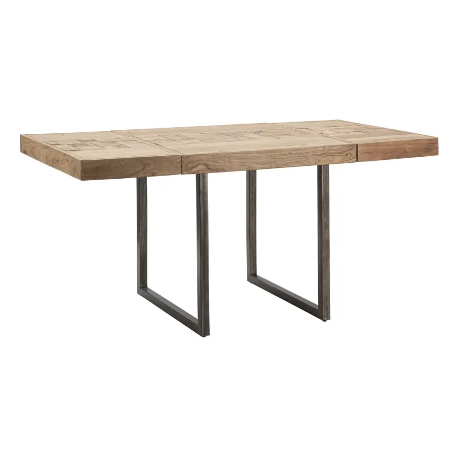 Stół jadalniany MUMBAI QUAD. ALL. 80x80x77 cm - Dł. T. 160 (AKACJA NILOTICA)